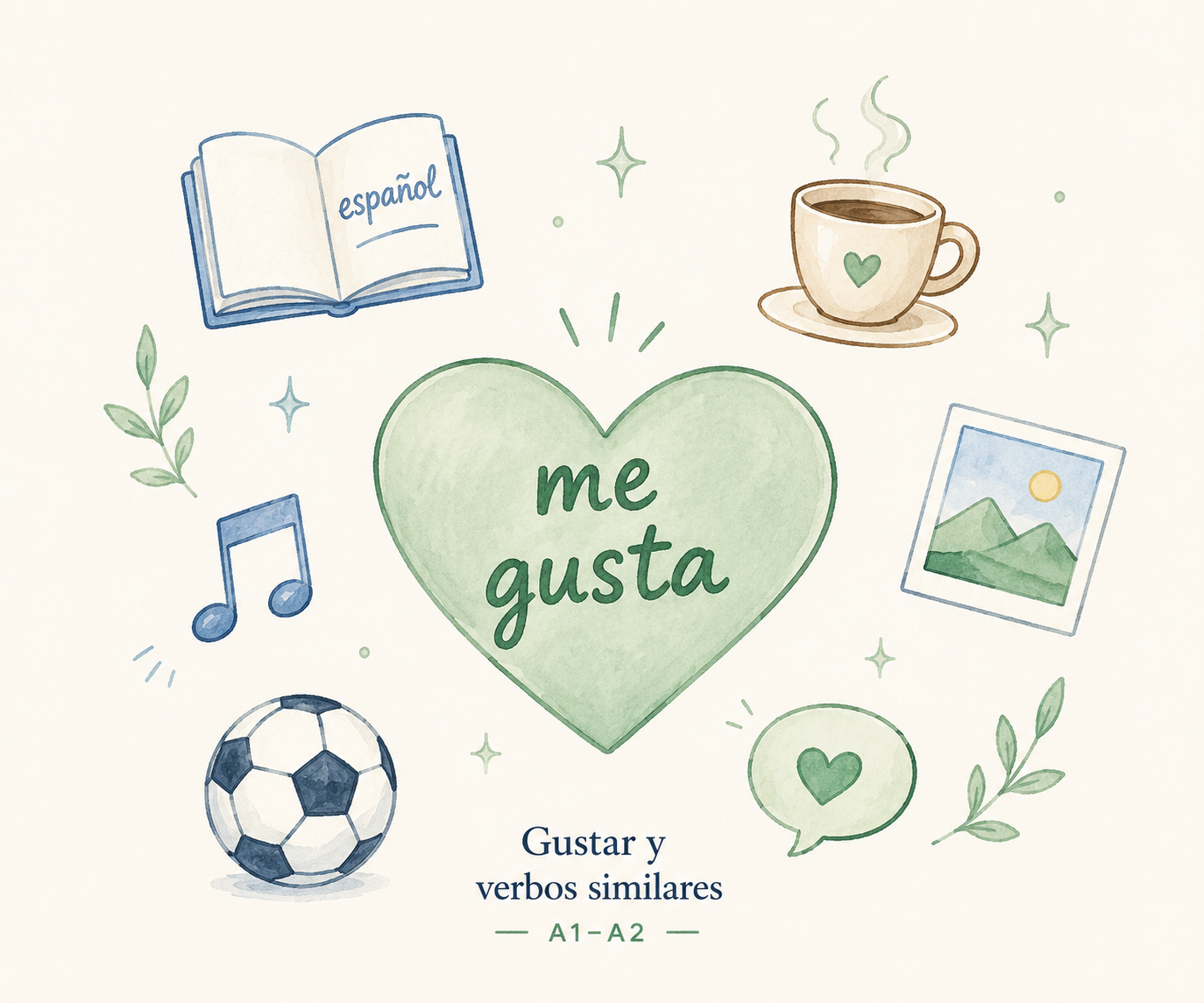 Ilustracja: Gustar y verbos similares
