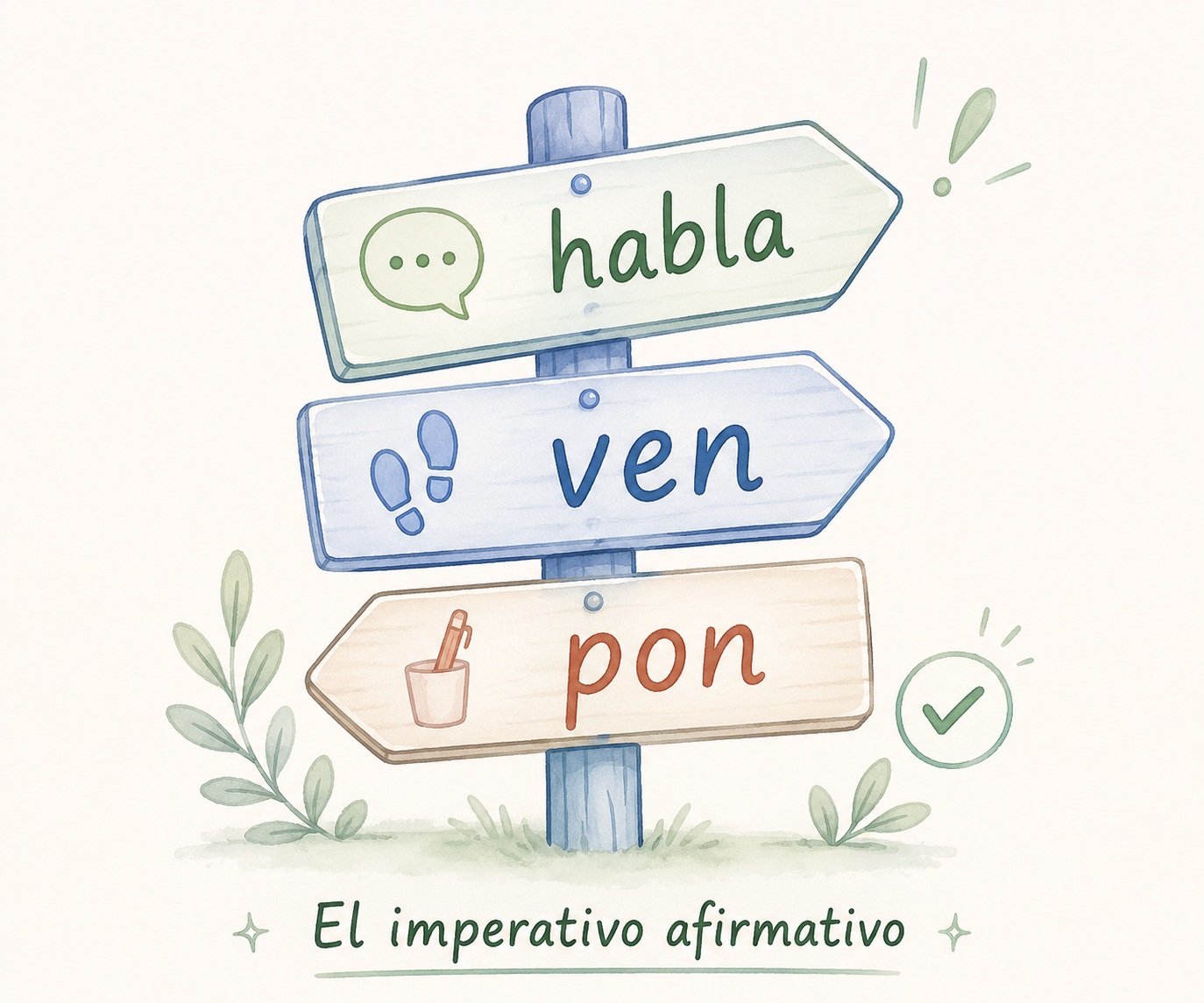 Ilustracja: El imperativo afirmativo
